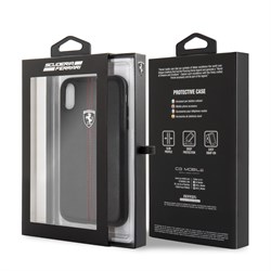 Чехол-Накладка Ferrari iPhone XR Heritage W Hard Leather, "Black" (FEHDEHCI61BK) - фото 24848