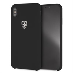 Чехол-Накладка Ferrari iPhone XS Max Heritage W Hard Leather "Black" (FEHDEHCI65BK) - фото 24899