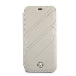 Чехол-Книжка Mercedes iPhone X/XS New Organic I Booktype Leather, "Crystal grey" (MEFLBKPXTHLGR) - фото 25111