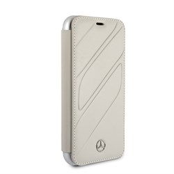 Чехол-Книжка Mercedes iPhone X/XS New Organic I Booktype Leather, "Crystal grey" (MEFLBKPXTHLGR) - фото 25112