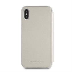 Чехол-Книжка Mercedes iPhone X/XS New Organic I Booktype Leather, "Crystal grey" (MEFLBKPXTHLGR) - фото 25114