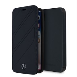 Чехол-Книжка Mercedes iPhone X/XS New Organic I Booktype Leather, "Blue Abyss" (MEFLBKPXTHLNA) - фото 25126