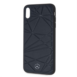 Чехол-Накладка Mercedes iPhone XS Max Twister Hard Leather, "Blue" (MEPERHCI65QGLNA) - фото 25255