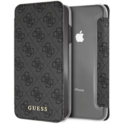 Чехол-Книжка Guess iPhone XS Max 4G Charms collection Booktype "Grey" (GUFLBKI65GF4GGR) - фото 25281