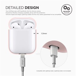 Чехол Elago для AirPods Silicone case (Розовый) (EAPSC-PK) - фото 25446