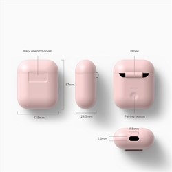 Чехол Elago для AirPods Silicone case (Розовый) (EAPSC-PK) - фото 25448