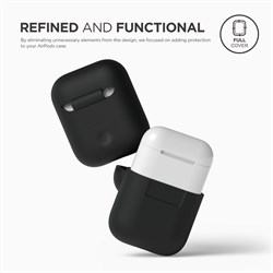 Чехол Elago для AirPods Silicone case (Чёрный) (EAPSC-BK) - фото 25465