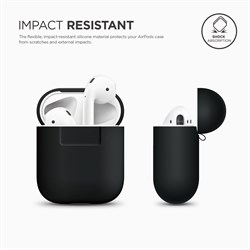 Чехол Elago для AirPods Silicone case (Чёрный) (EAPSC-BK) - фото 25466