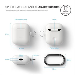Чехол Elago для AirPods Hang case (Белый) (EAPSC-HANG-WH) - фото 25478
