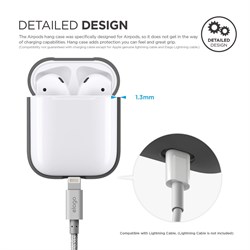 Чехол Elago для AirPods Hang case (Серый) (EAPSC-HANG-DGY) - фото 25497