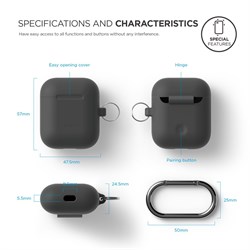 Чехол Elago для AirPods Hang case (Серый) (EAPSC-HANG-DGY) - фото 25498