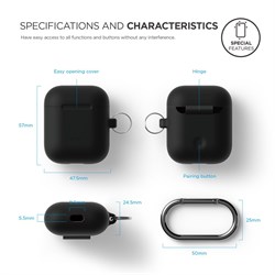 Чехол Elago для AirPods Hang case (Чёрный) (EAPSC-HANG-BK) - фото 25508