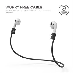 Шнурок Elago для AirPods Strap (Чёрный) (ESTR-AP-BK) - фото 25613