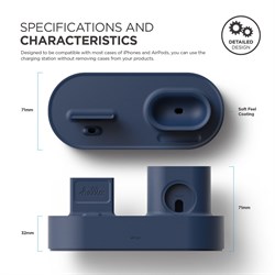 Док-станция Elago для AirPods 3-in-1 Charging hub (Синий) (EST-TRIO-JIN) - фото 25645