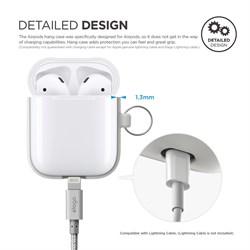 Чехол Elago для AirPods Hang case (Белый, Светящийся в темноте) (EAPSC-HANG-LUBL) - фото 25679