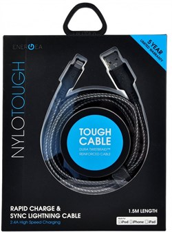 Кабель Energea Nylotough Lightning 150 см (цвет "черный") (CBL-NT-BLK150) - фото 25702