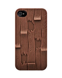 Чехол Luxury Elegant 3D Sculptural Series Cover Plank Brown для iPhone 4 / 4s