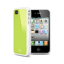Пластиковый чехол SGP Linear Color Series Case Green/White для iPhone 4/4s