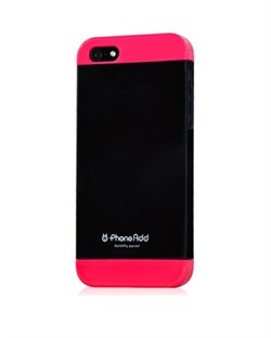 Чехол Phone Add Black/Pink Plastic Case для iPhone 5/5s