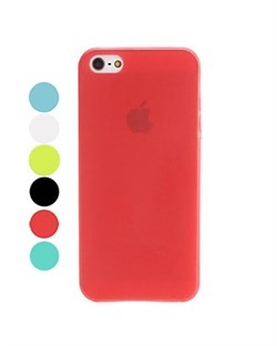 Чехол Разноцветный Прозрачный Матовый Ультратонкий для iPhone 5/5s, Мягкий