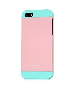 Чехол Phone Add Pink/Blue Plastic Case для iPhone 5