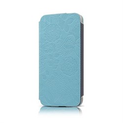 Чехол-книжка Gissar Flora Blue для iPhone 5/5s