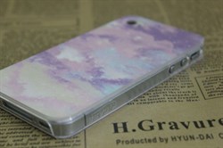 Чехол накладка Cosmos White Purple для iPhone 5