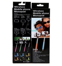 Монопод палка для селфи Wireless Mobile Phone для селфи iPhone, iPod со встроенной Bluetooth кнопкой и зеркалом