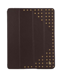 Чехол книжка JisonCase Premium Studded для Apple iPad 2/3/4 (Коричневый)