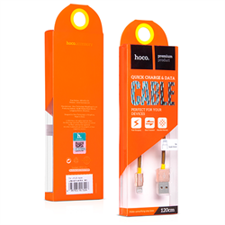 Кабель для iPhone/iPad HOCO Apple Two Metall Carbon Cable 120см - фото 7203
