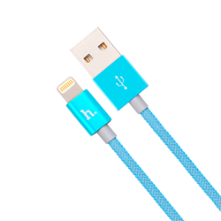 Кабель для iPhone/iPad HOCO Apple Two Metall Carbon Cable 120см - фото 7207