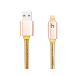 Кабель для iPhone/iPad HOCO Metall Jelly Knitted Lightning 120см - фото 7217