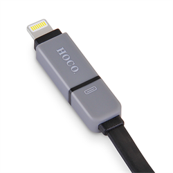 Кабель HOCO Lightning + MicroUSB Share Line с доп. выходом USB,120cм - фото 7307