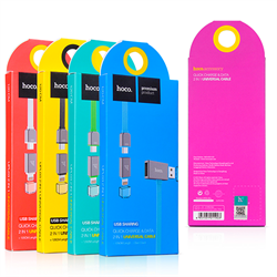Кабель HOCO Lightning + MicroUSB Share Line с доп. выходом USB,120cм - фото 7313