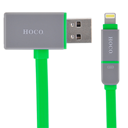 Кабель HOCO Lightning + MicroUSB Share Line с доп. выходом USB,120cм - фото 7315