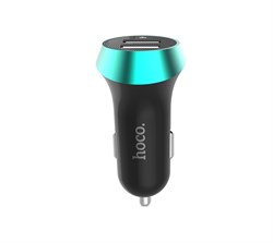 Адаптер питания автомобильный Hoco UC202 2.4А 2USB  - фото 7962