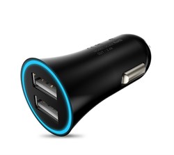 Адаптер питания автомобильный Hoco UC204 2.4А 2USB - фото 8000