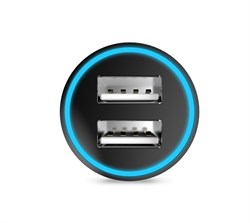 Адаптер питания автомобильный Hoco UC204 2.4А 2USB - фото 8001