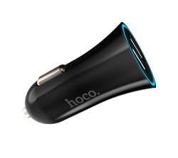 Адаптер питания автомобильный Hoco UC204 2.4А 2USB - фото 8002