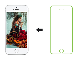 Защитное стекло Ainy Tempered Glass 2.5D для iPhone SE/5/5c/5s Crystal с блестками (толщина 0.33 мм) - фото 8494