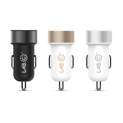 Адаптер питания автомобильный LAB.C Dual USB Car Charger 2USB 1/2.4A - фото 8564