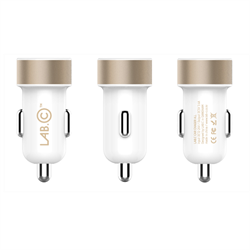 Адаптер питания автомобильный LAB.C Dual USB Car Charger 2USB 1/2.4A - фото 8566