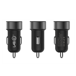 Адаптер питания автомобильный LAB.C Dual USB Car Charger 2USB 1/2.4A - фото 8567