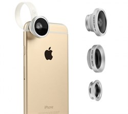 Объектив Baseus Mini Lens Fisheye+Wide+Macro универсальные (комплект 3 в 1)