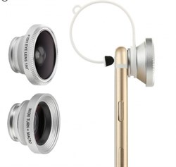 Объектив Baseus Mini Lens Fisheye+Wide+Macro универсальные (комплект 3 в 1) - фото 9946