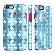 Чехол-накладка Speck CandyShell Inked для iPhone 6/6s - JONATHAN ADLER Edition Aqua Greek Key/Lipstick Pink