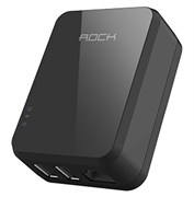 Сетевое зарядное устройство с функцией Wi-Fi роутера Rock Tank Travel Charger 3.4A 2USB/RJ45 ROT0711 (Цвет: Чёрный)