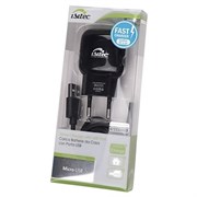 Адаптер сетевой Isitec + кабель microUSB 2A (Цвет: Чёрный)