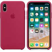 Оригинальный силиконовый чехол-накладка Apple для iPhone X, цвет «красная роза»  (MQT82ZM/A)
