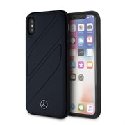 Чехол-Накладка Mercedes iPhone X/XS New Organic I Hard Leather, &quot;Blue Abyss&quot; (MEHCPXTHLNA)